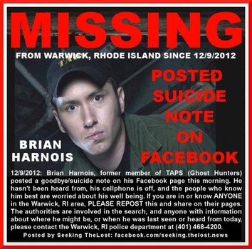 Illustration for article titled Former 'Ghost Hunters' star Brian Harnois is missing